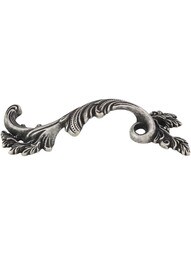 Left Fancy Swirl Pull In Old Silver